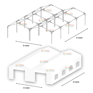 Partytent 8x8 Meter